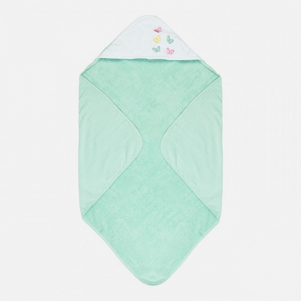 嬰兒BB禮物 –西班牙MAyoral 柔軟舒適3D蝴蝶綠色包被毛巾